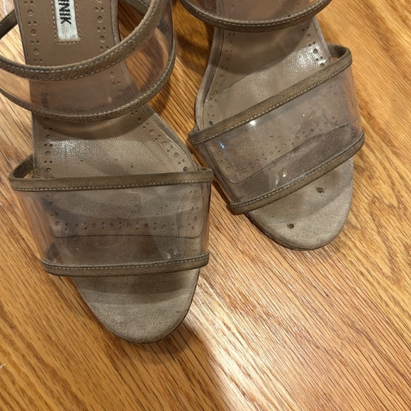 Manolo Blahnik suede and plastic heels - Picture 4 of 6